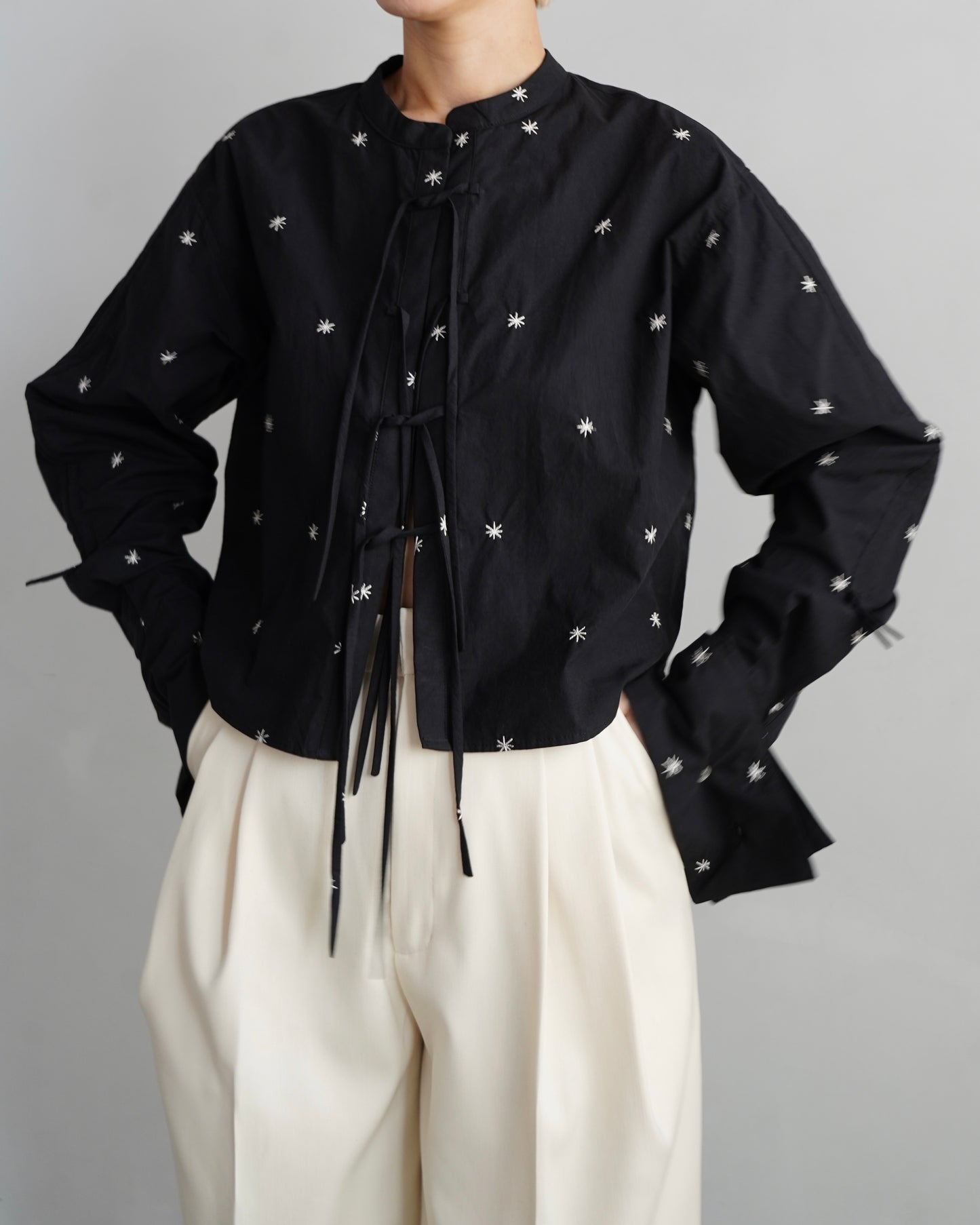 Embroidery Shirt / BLACK -9月18日発送-