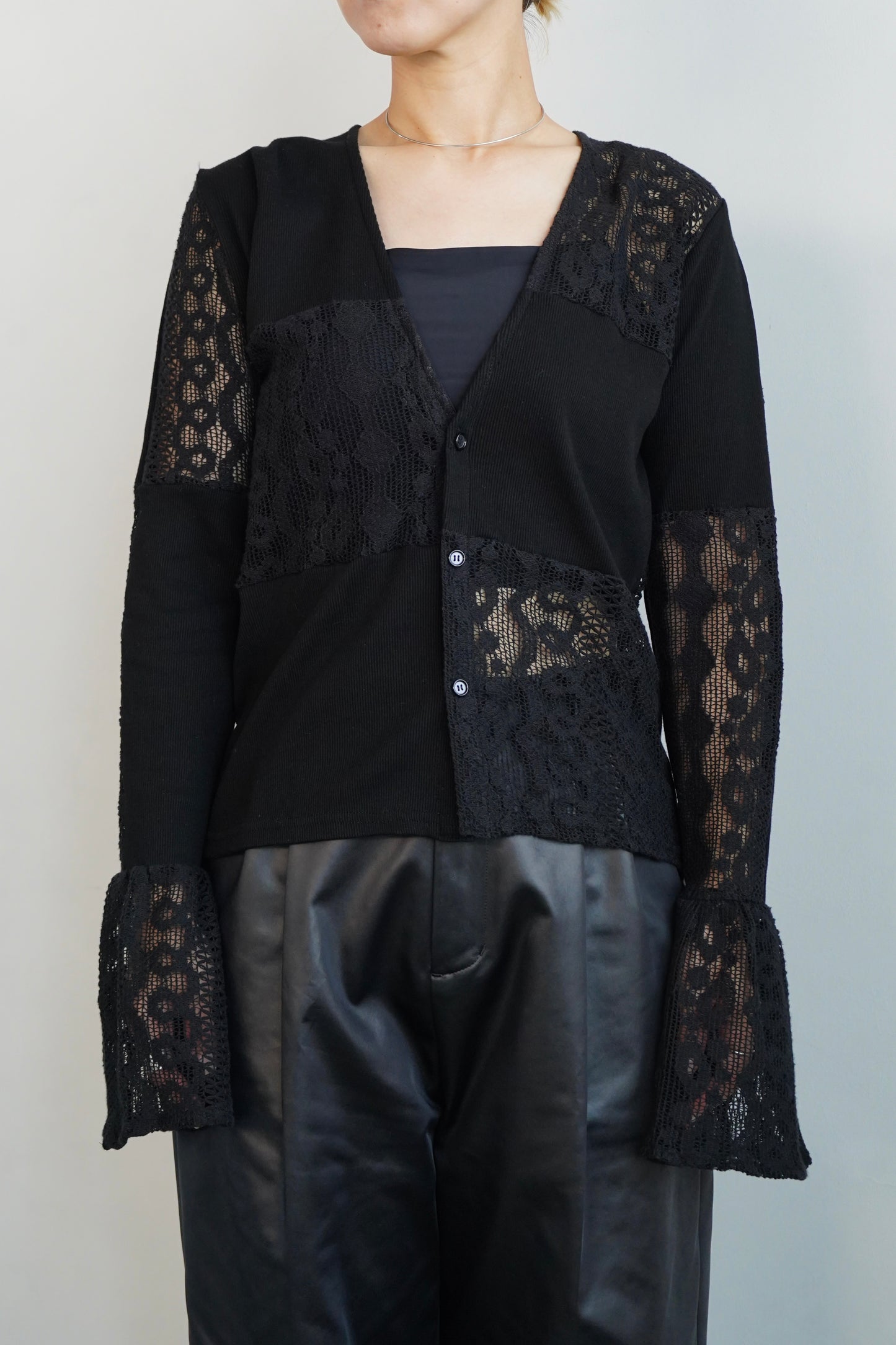 Lace cardigan / BLACK -10月10-15日発送-