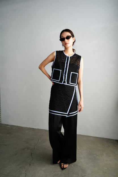 Cut Lace Vest / BLACK -5月1日発送-