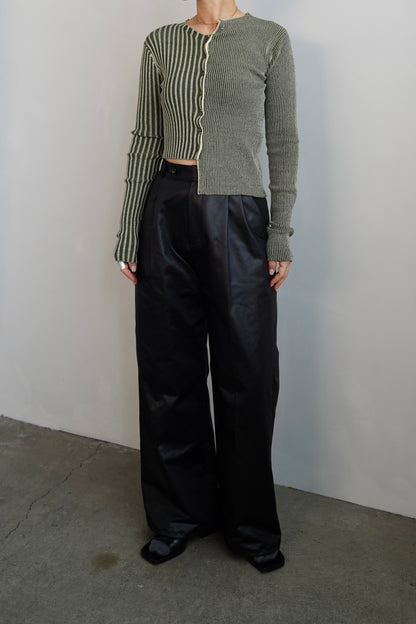 【Restock】Two-Tone Knit Cardigan / KHAKIYEL -11月25-30日発送-