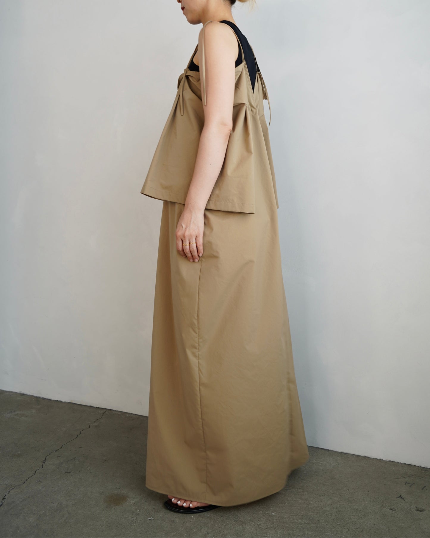 Typewriter Arrange Dress / BEIGE -6月25-30日発送-