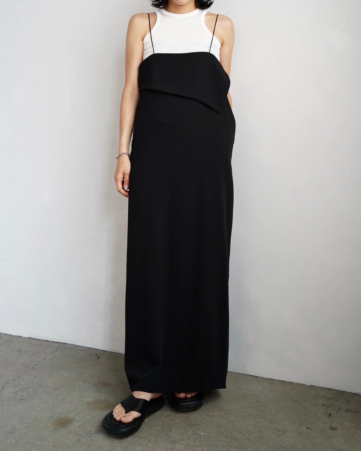 Layered Cami Dress / BLACK -6月25-30日発送-