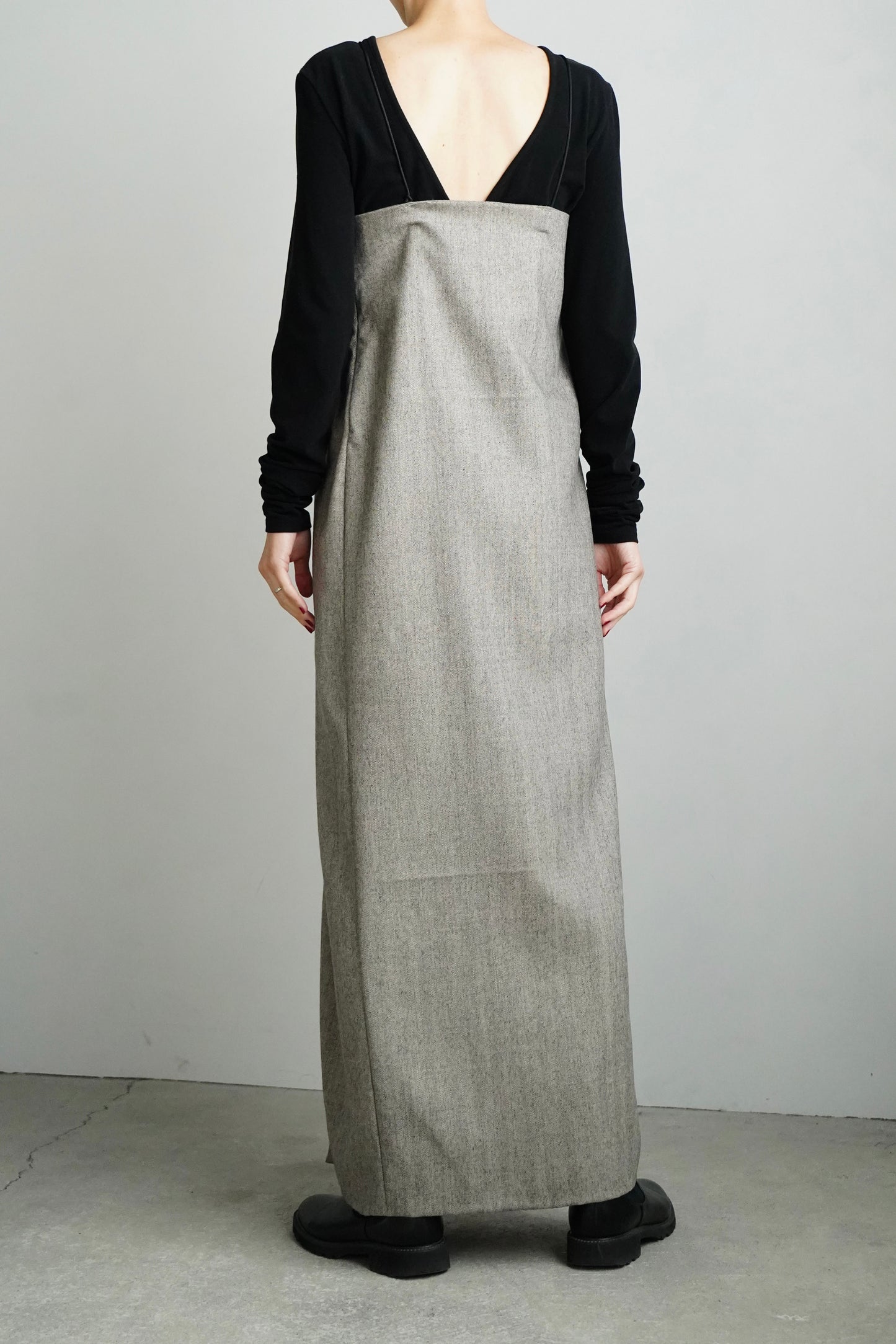 Herringbone Jump Skirt / BEIGE -1月8-10日発送-