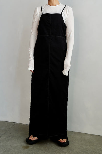 Soft Suede Dress / BLACK -10月20-25日発送-