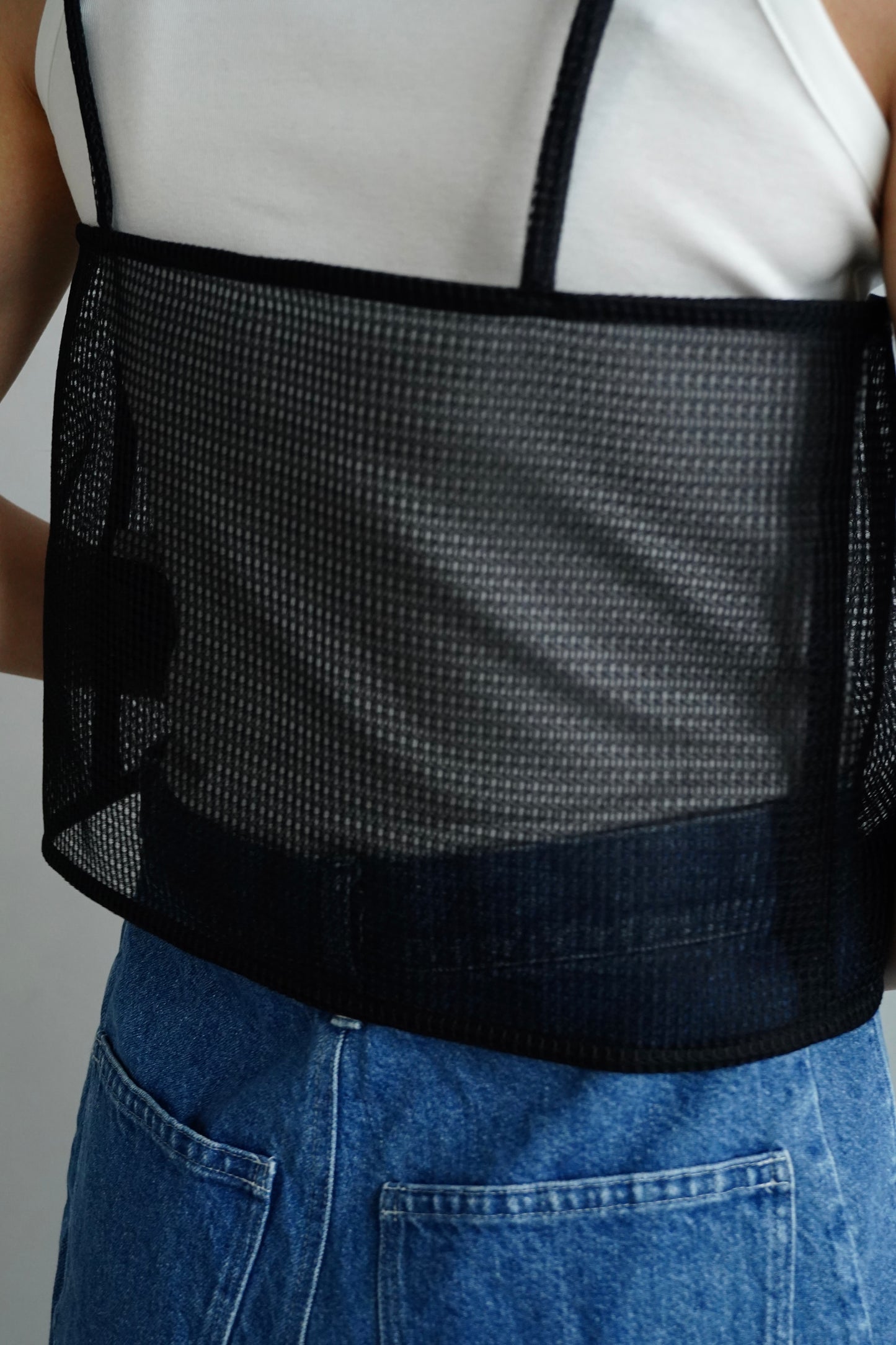 Double Mesh Cami / BLACK