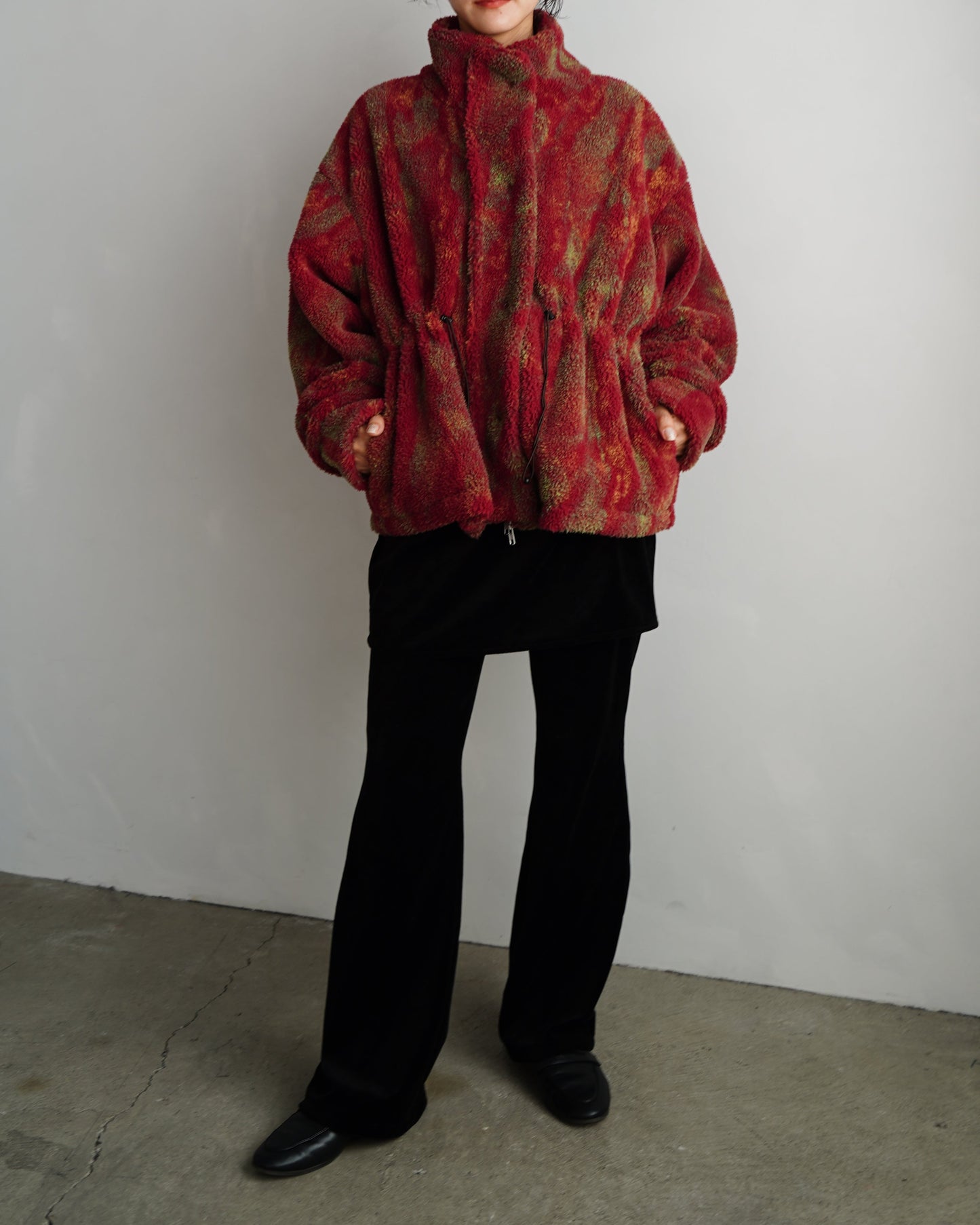 Brush Boa Jacket / RED -11月上旬発送-