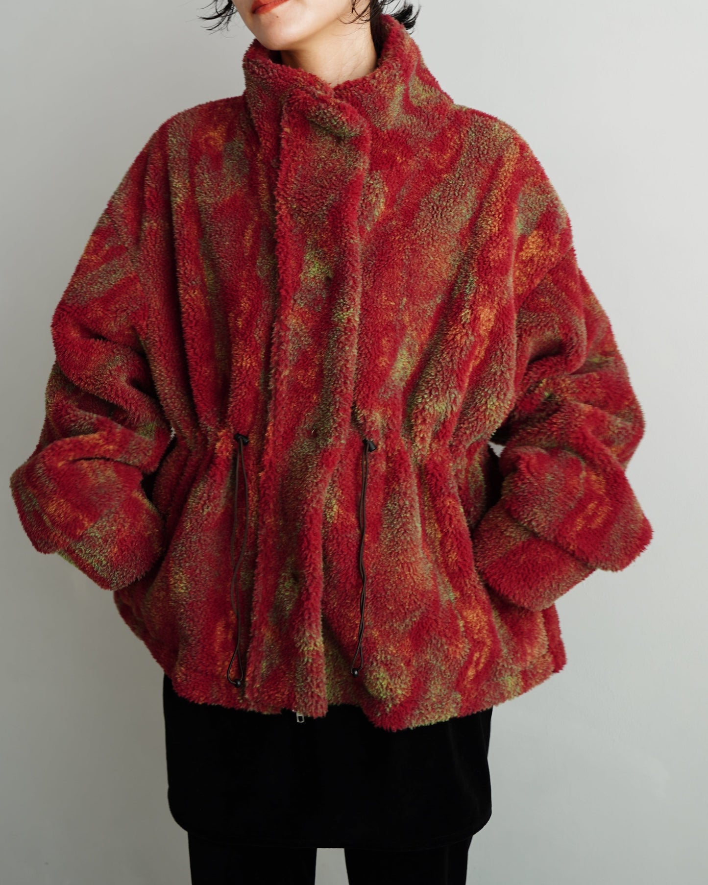 Brush Boa Jacket / RED -11月上旬発送-
