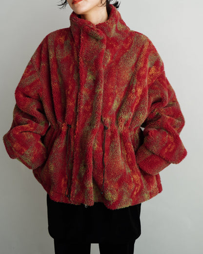 Brush Boa Jacket / RED -11月上旬発送-
