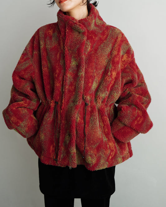 Brush Boa Jacket / RED -11月上旬発送-