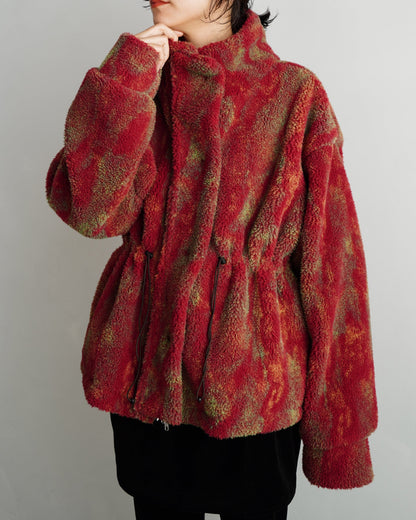 Brush Boa Jacket / RED -11月上旬発送-