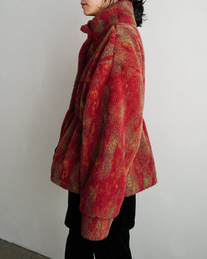 Brush Boa Jacket / RED -11月上旬発送-