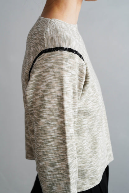 Melange Knit Pullover / GRAY
