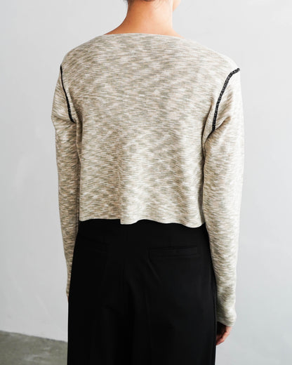 Melange Knit Pullover / GRAY