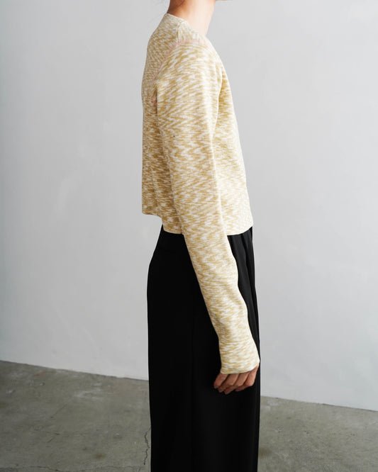 Melange Knit Pullover / YELLOW