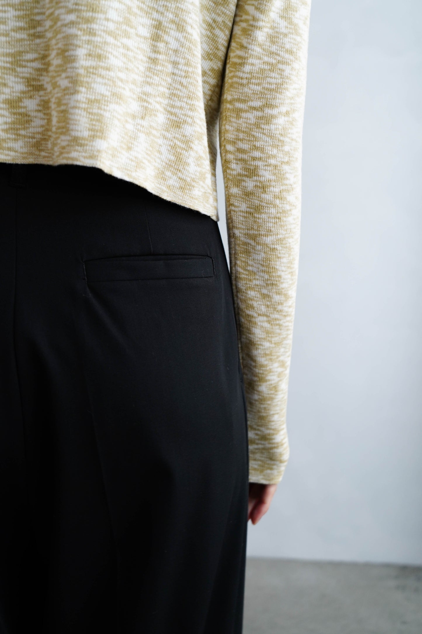 Melange Knit Pullover / YELLOW