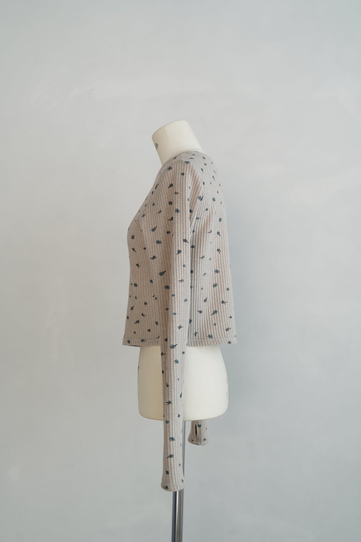 Flower Thermal  Pullover / GRAY -10月5-10日発送-