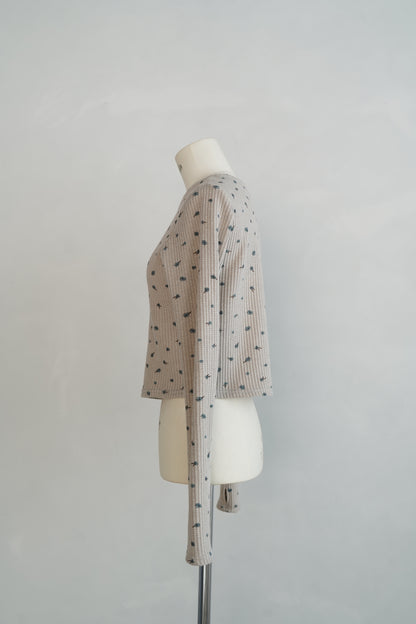 Flower Thermal  Pullover / GRAY -10月5-10日発送-
