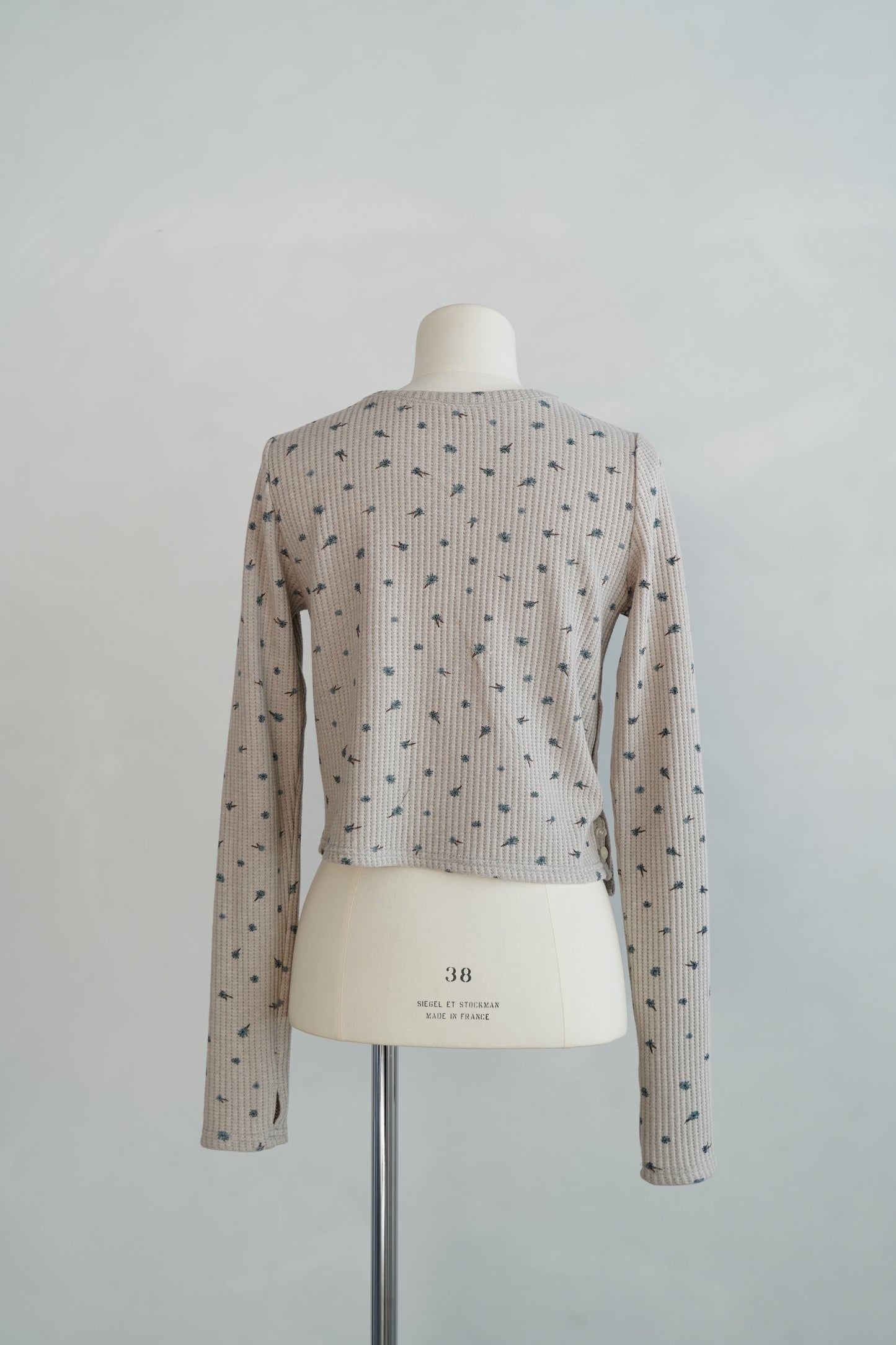 Flower Thermal  Pullover / GRAY -10月5-10日発送-
