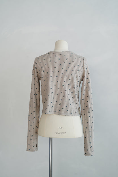 Flower Thermal  Pullover / GRAY -10月5-10日発送-