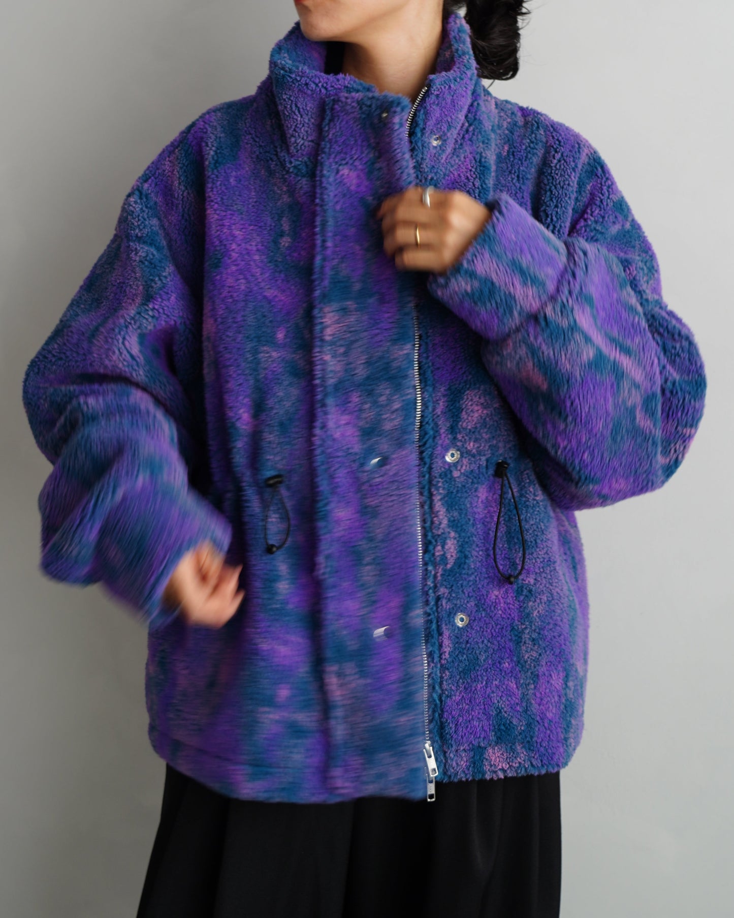 Brush Boa Jacket / BLUE -11月上旬発送-