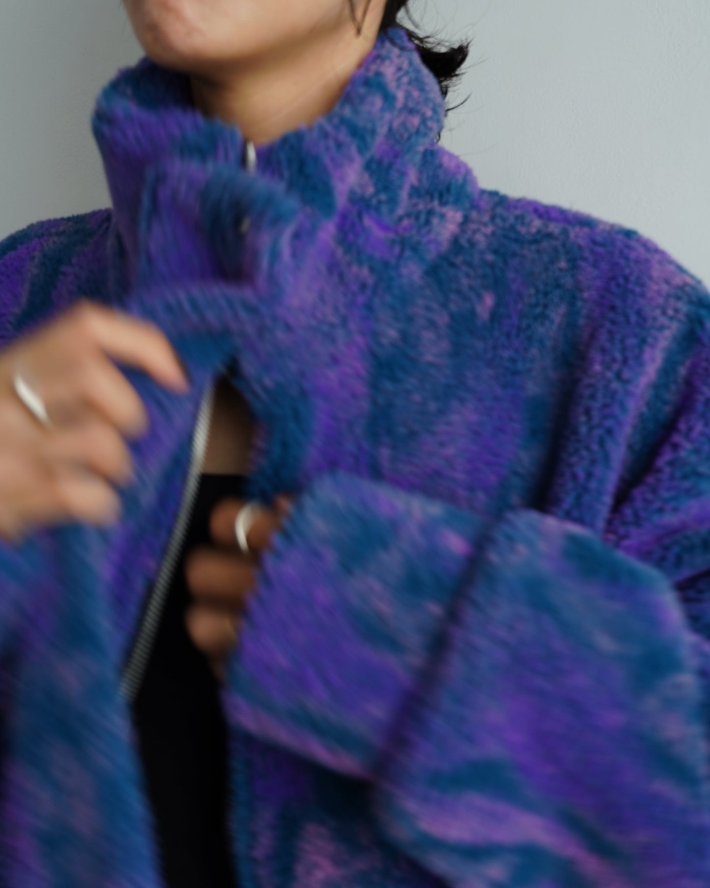 Brush Boa Jacket / BLUE -11月上旬発送-