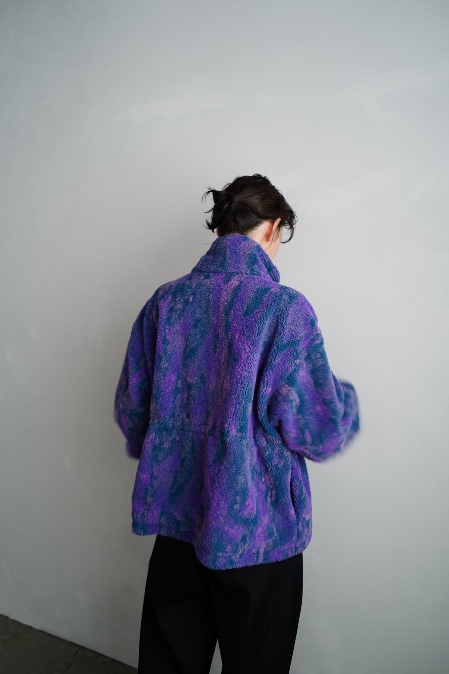 Brush Boa Jacket / BLUE -11月上旬発送-