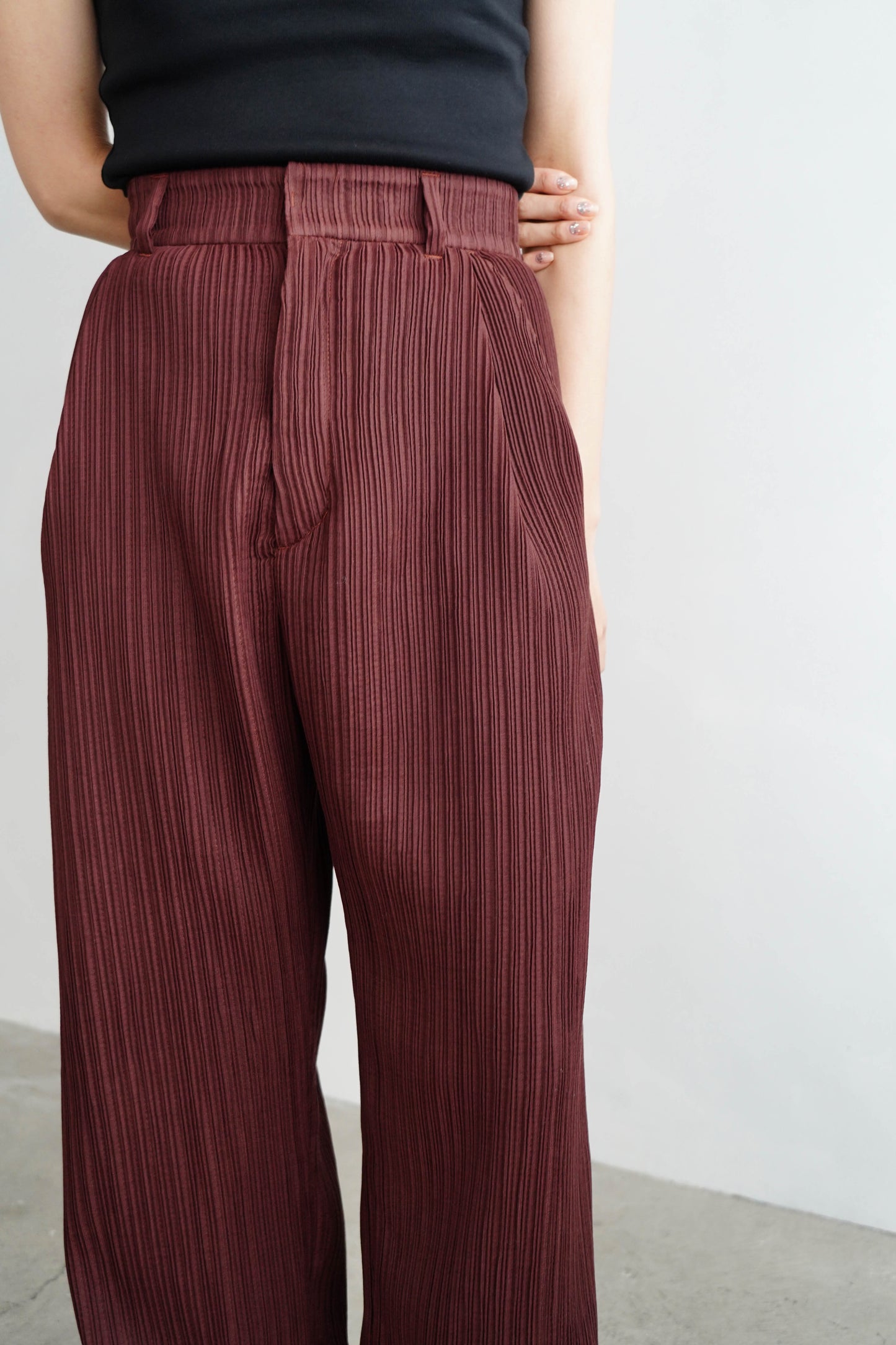 Pleats Pants / BROWN -4月5日発送-