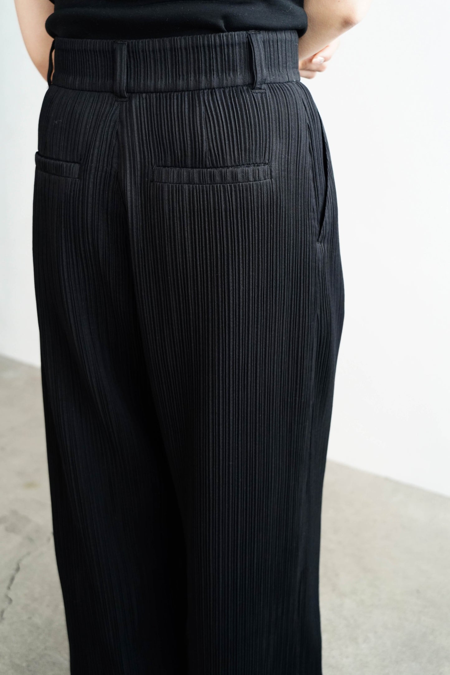 Pleats Pants / BLACK