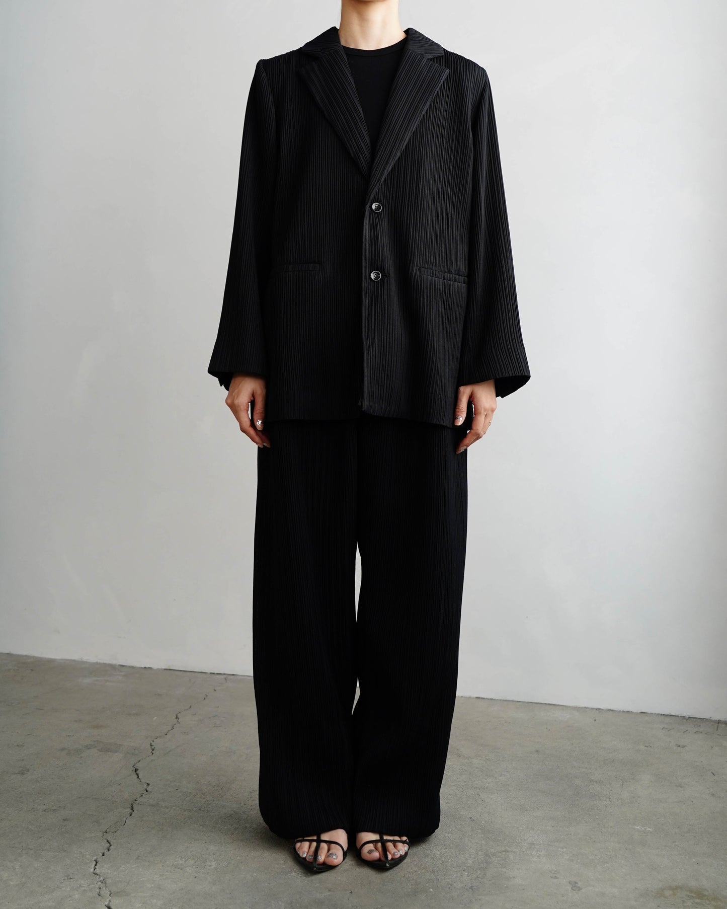 Pleats Tailored Jacket / BLACK -4月5日発送-