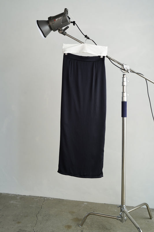 Satin Tight Skirts / NAVY -5月23-28日発送-