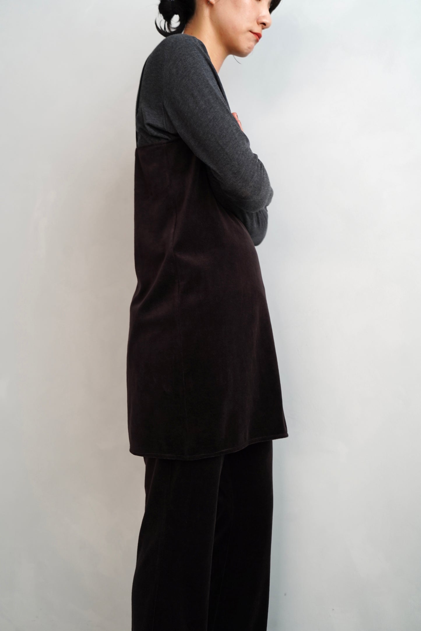 Velour Cami Pants Set / BROWN -9月30日発送-