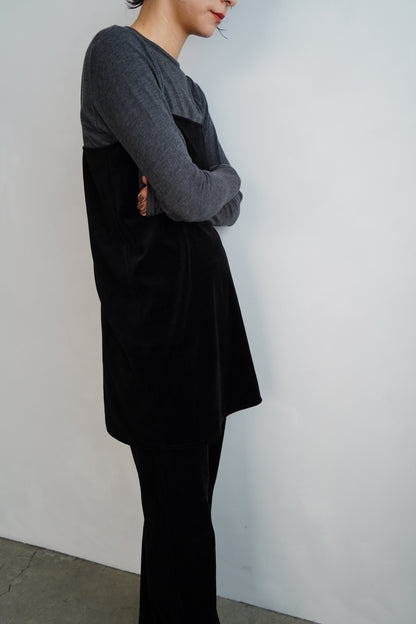 Velour Cami Pants Set / BLACK -9月30日発送-