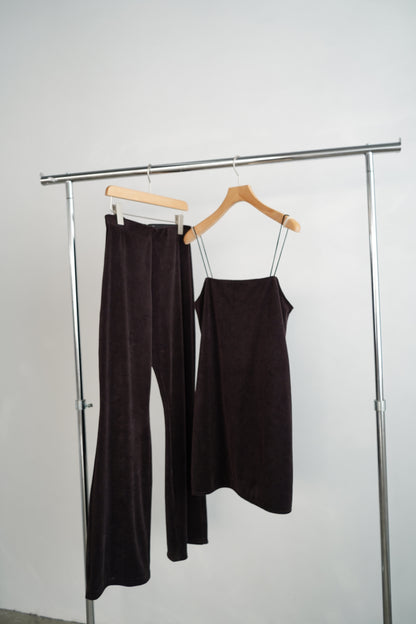 Velour Cami Pants Set / BROWN -9月30日発送-