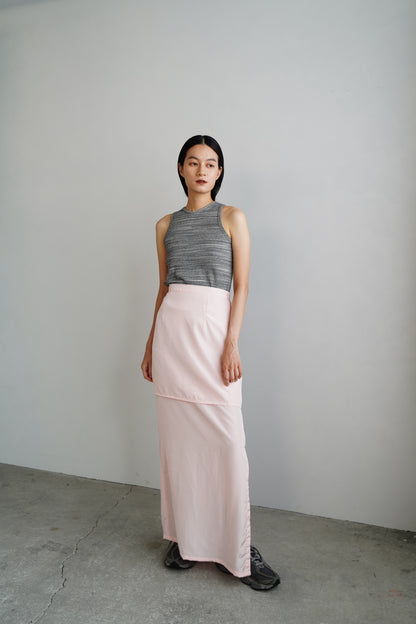 Layered Tight Skirt / PALEPINK -5日以内発送-