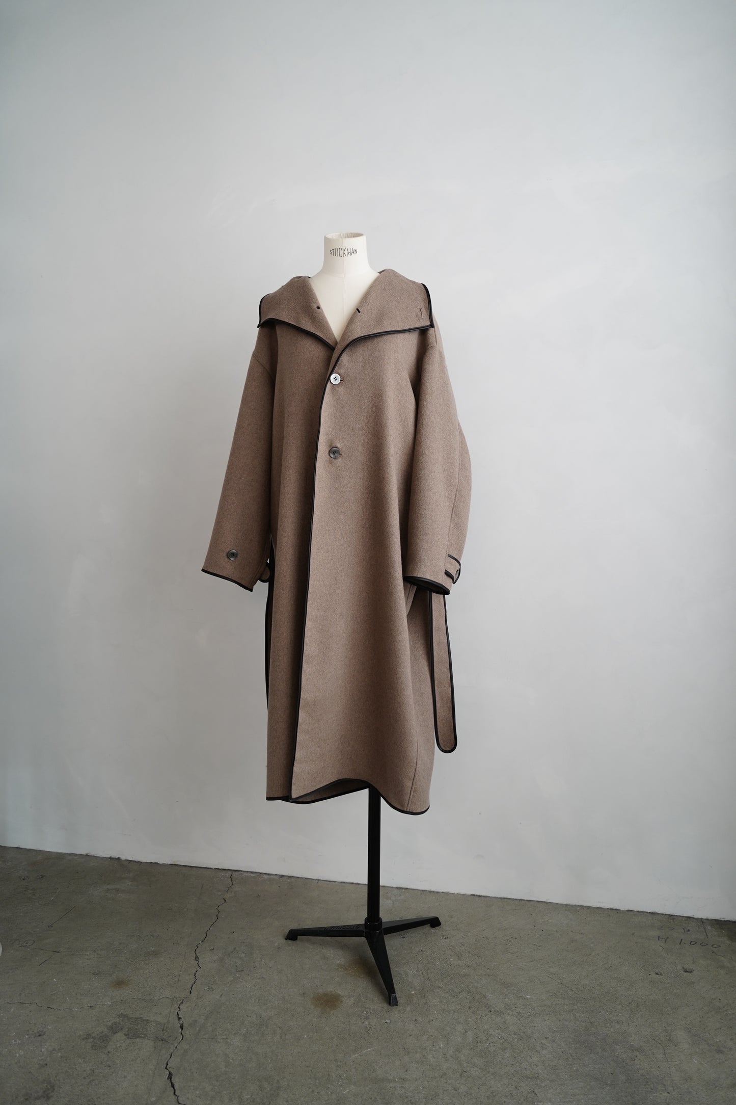 Piping Wool Coat / BROWN -11月上旬発送-