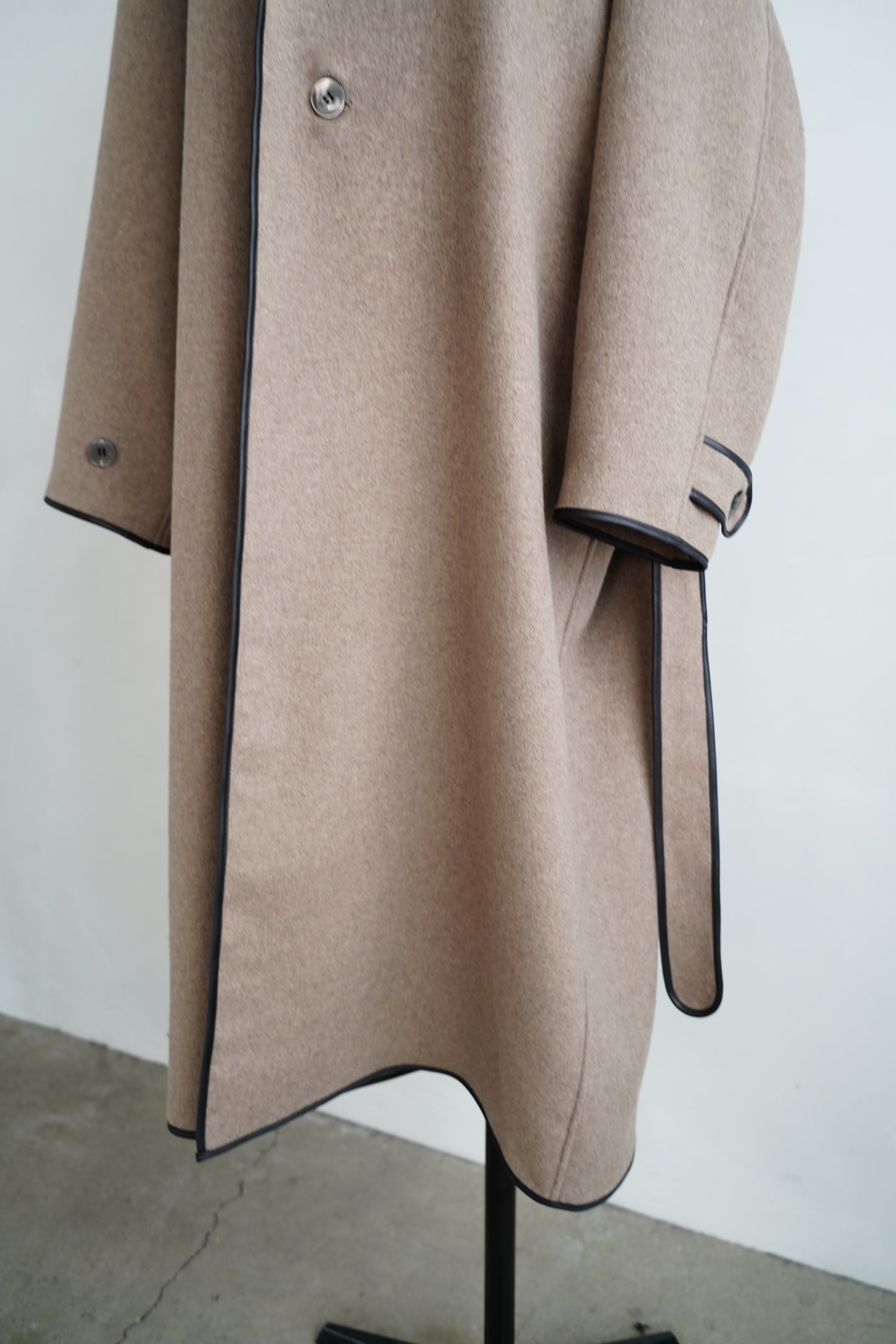 Piping Wool Coat / BROWN -11月上旬発送-