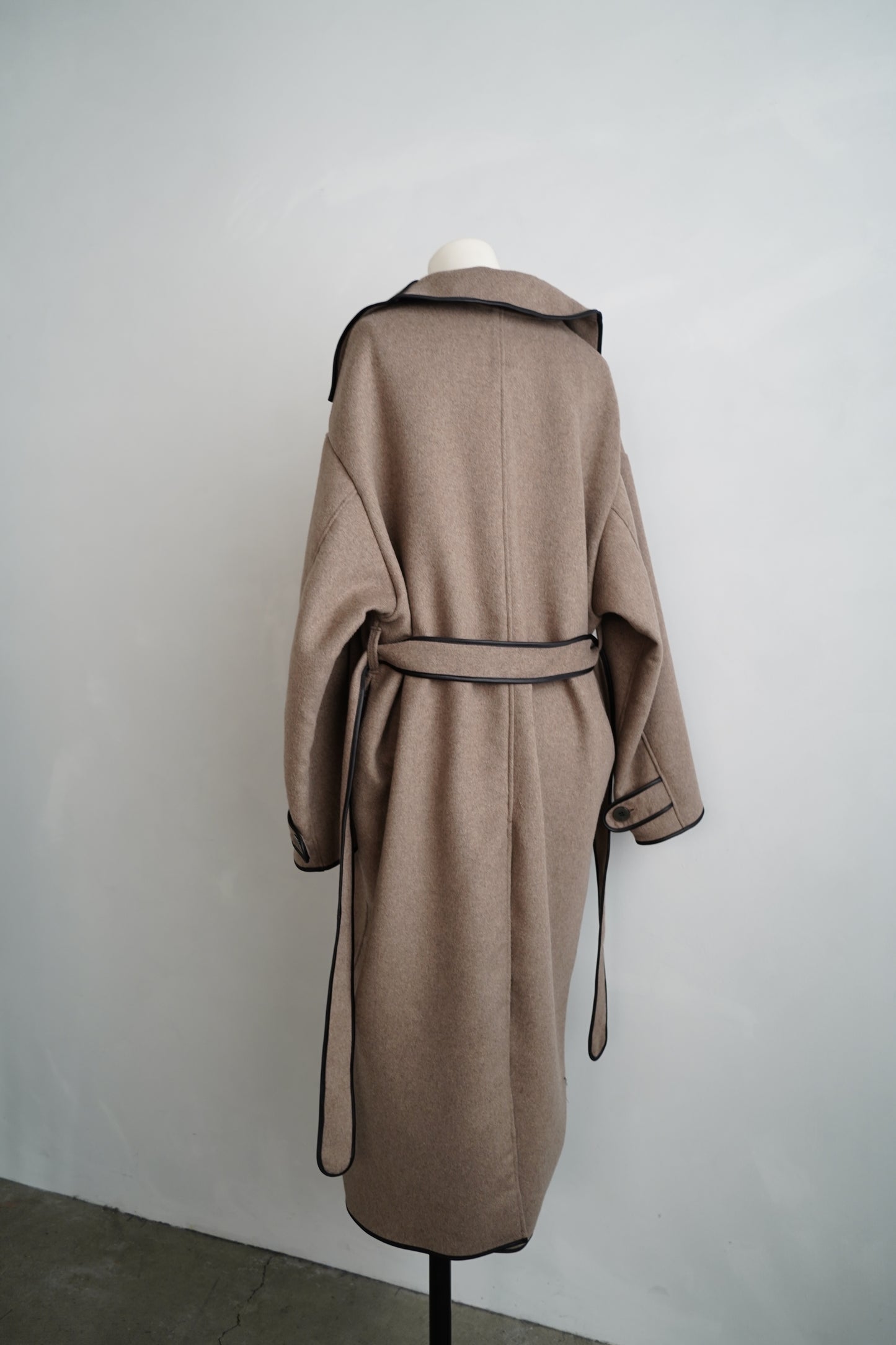 Piping Wool Coat / BROWN -11月上旬発送-