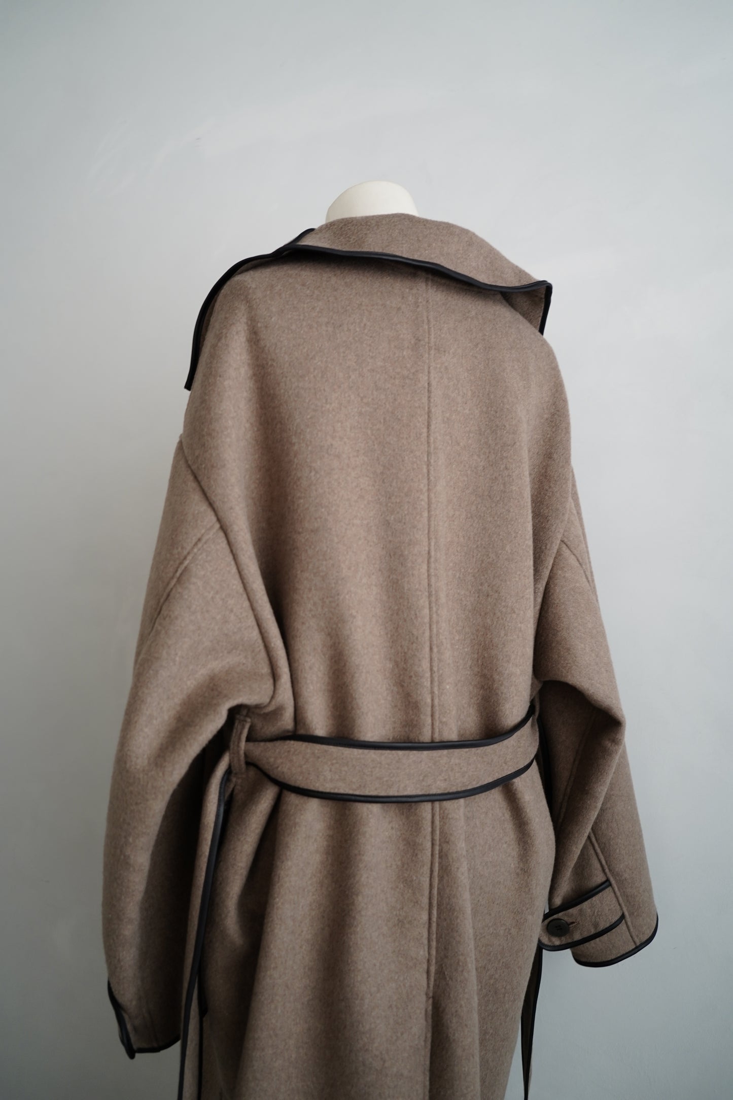Piping Wool Coat / BROWN -11月上旬発送-