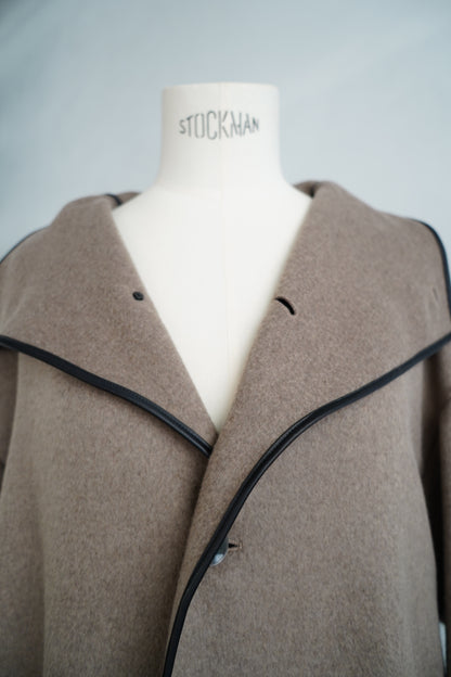 Piping Wool Coat / BROWN -11月上旬発送-