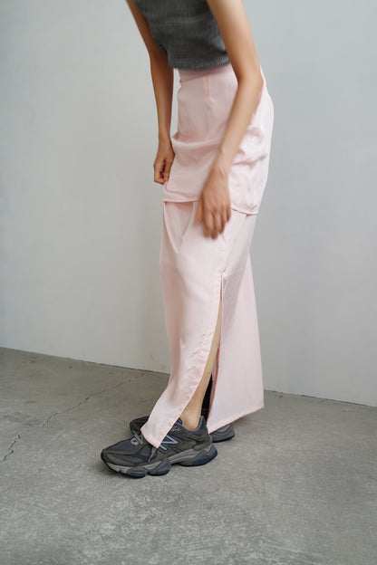 Layered Tight Skirt / PALEPINK -5日以内発送-