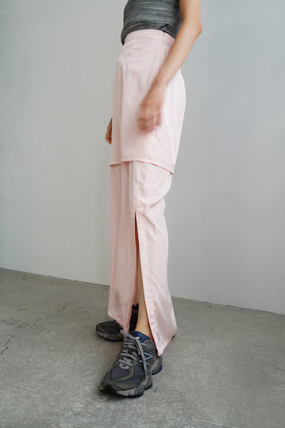 Layered Tight Skirt / PALEPINK -5日以内発送-