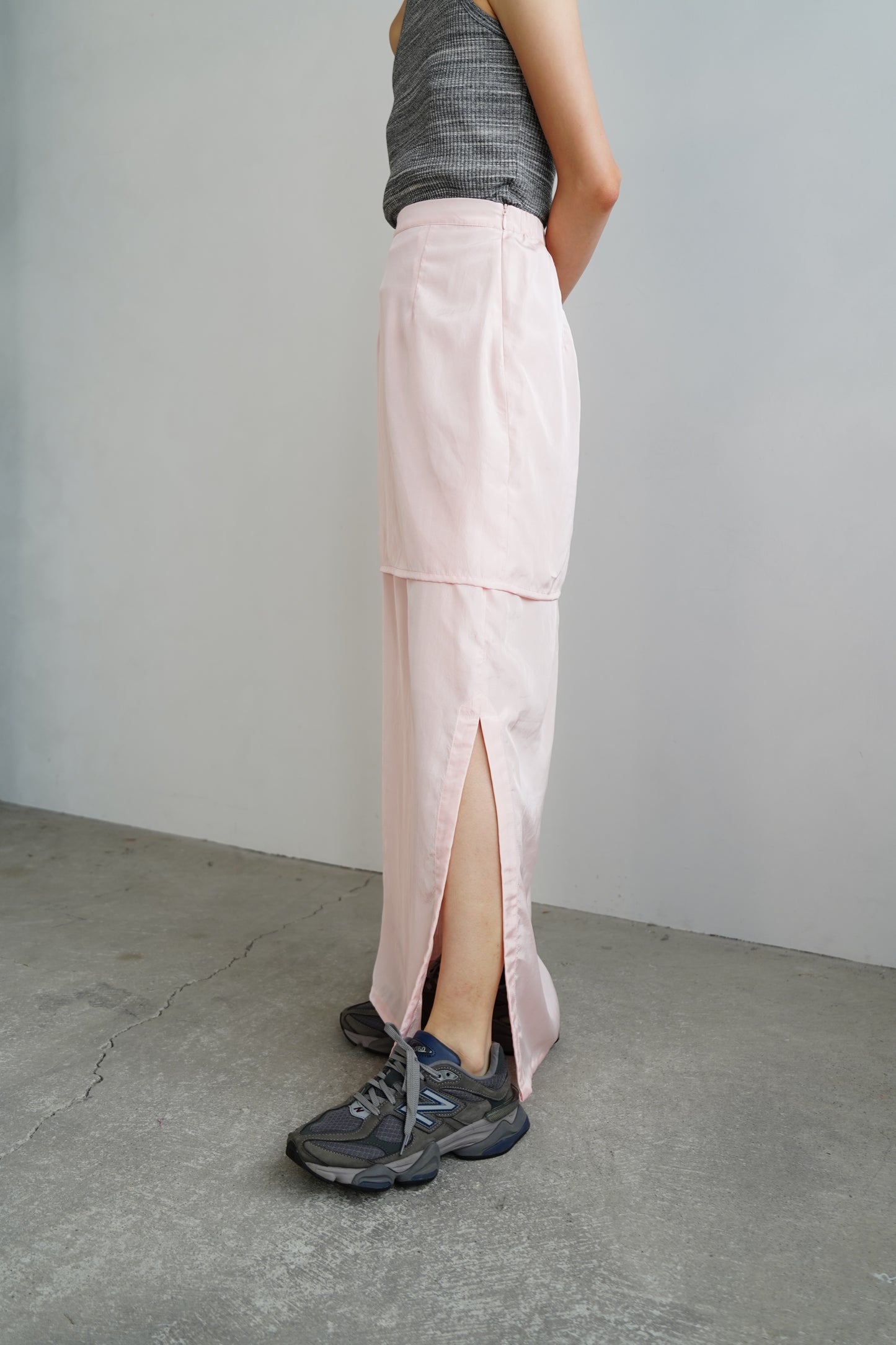 Layered Tight Skirt / PALEPINK -5日以内発送-