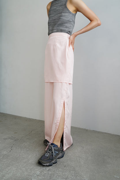 Layered Tight Skirt / PALEPINK -5日以内発送-