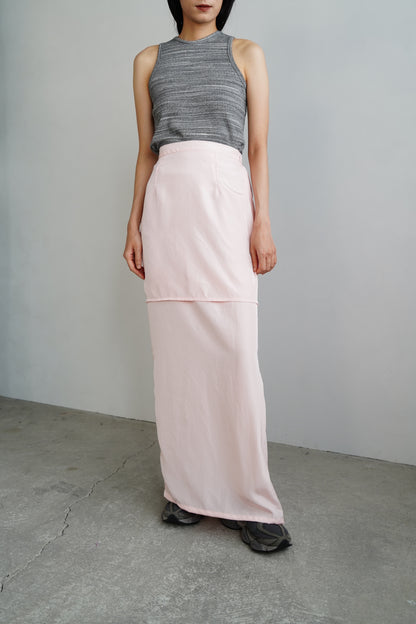 Layered Tight Skirt / PALEPINK -5日以内発送-