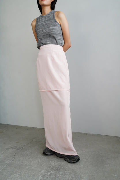 Layered Tight Skirt / PALEPINK -5日以内発送-