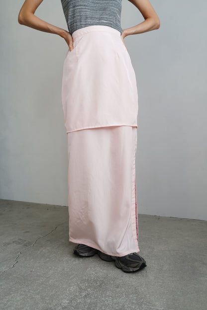 Layered Tight Skirt / PALEPINK -5日以内発送-