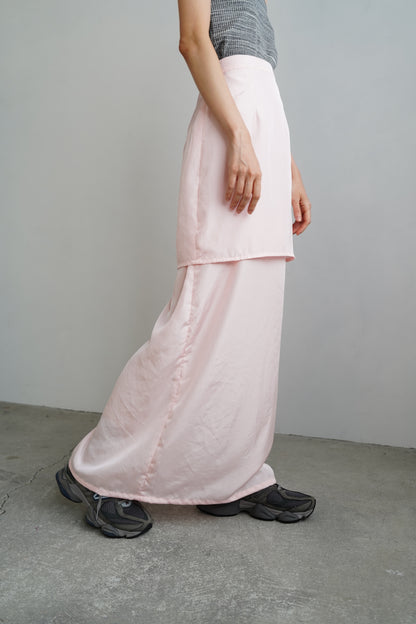 Layered Tight Skirt / PALEPINK -5日以内発送-