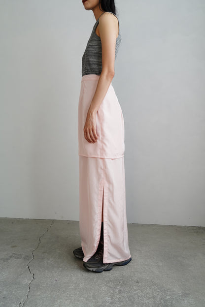 Layered Tight Skirt / PALEPINK -5日以内発送-