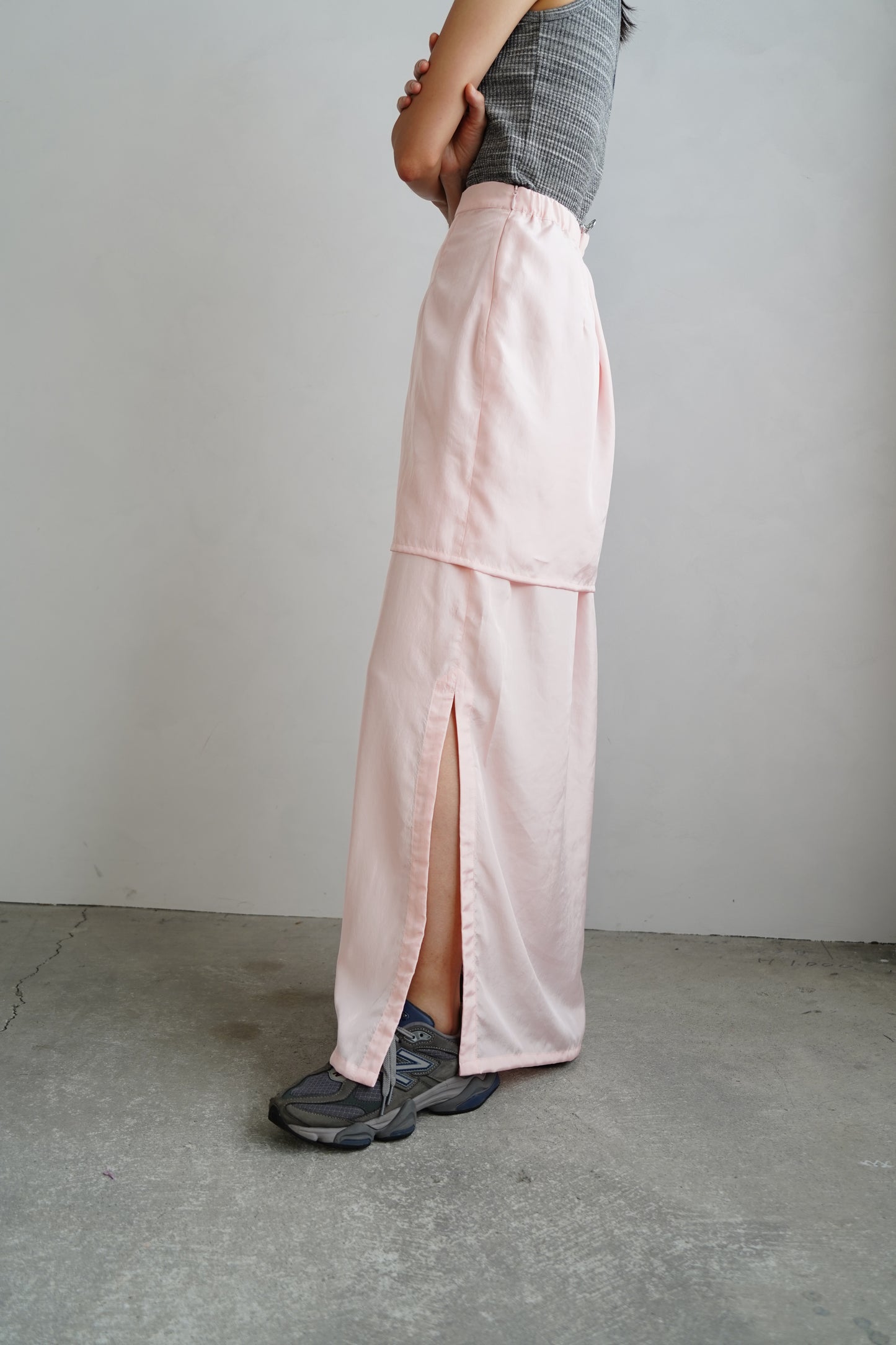 Layered Tight Skirt / PALEPINK -5日以内発送-