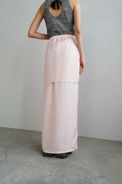 Layered Tight Skirt / PALEPINK -5日以内発送-